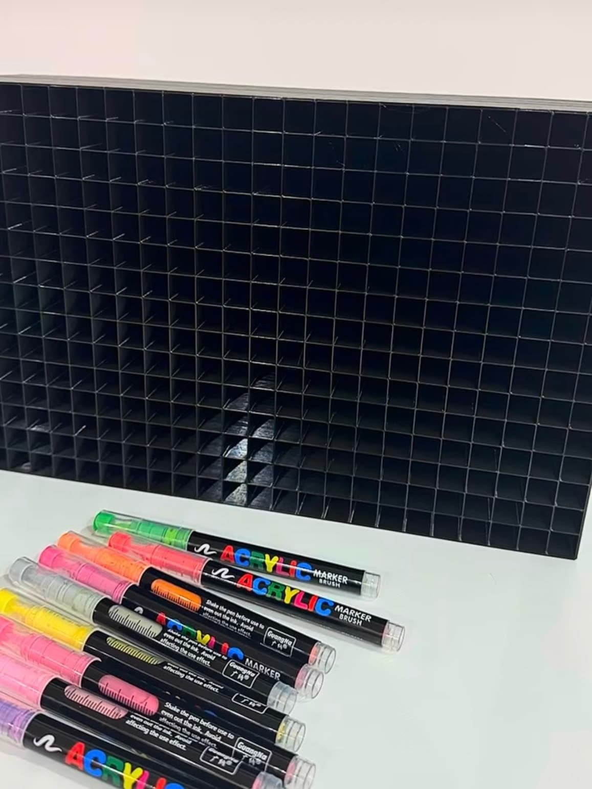 Acrylic markers organizer - 120 colors - Black